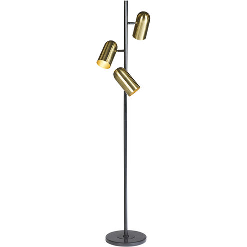 Tarlo 67.25 inch 40.00 watt Brass / Black Floor Lamp Portable Light